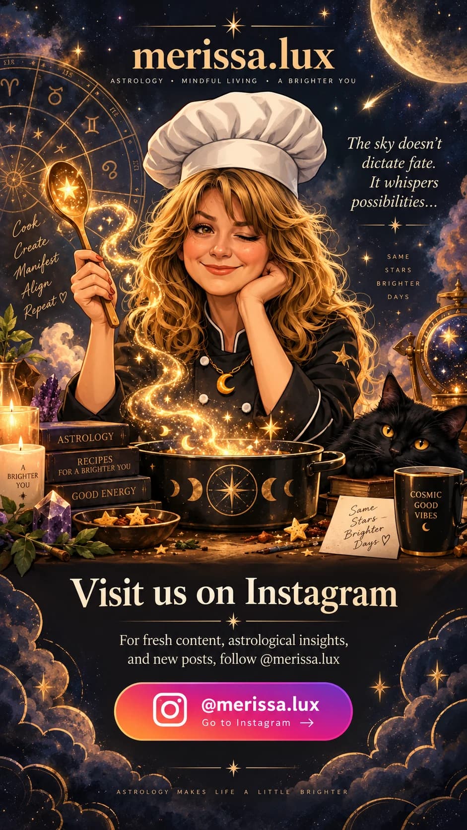 Merissa Lux celestial kitchen artwork